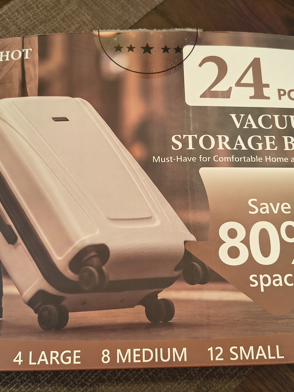Vacuum Storage Bags - 24 Pack (Opened But Not Used)
